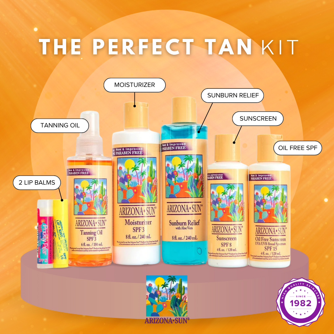 The Perfect Tan Kit (Includes 8 oz Moisturizer, 8 oz Sunburn Relief, 6