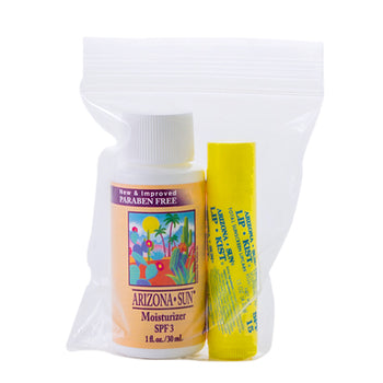 One 1 oz. Arizona Sun Skin Care Product and a Lip Balm Gift Set