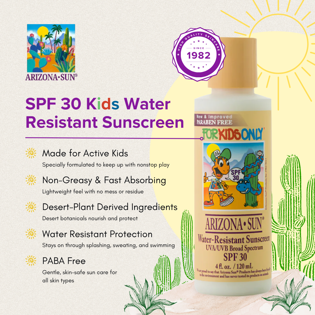 SPF 30 ArizonaSun® WaterResistant Sunscreen "For Kids Only"