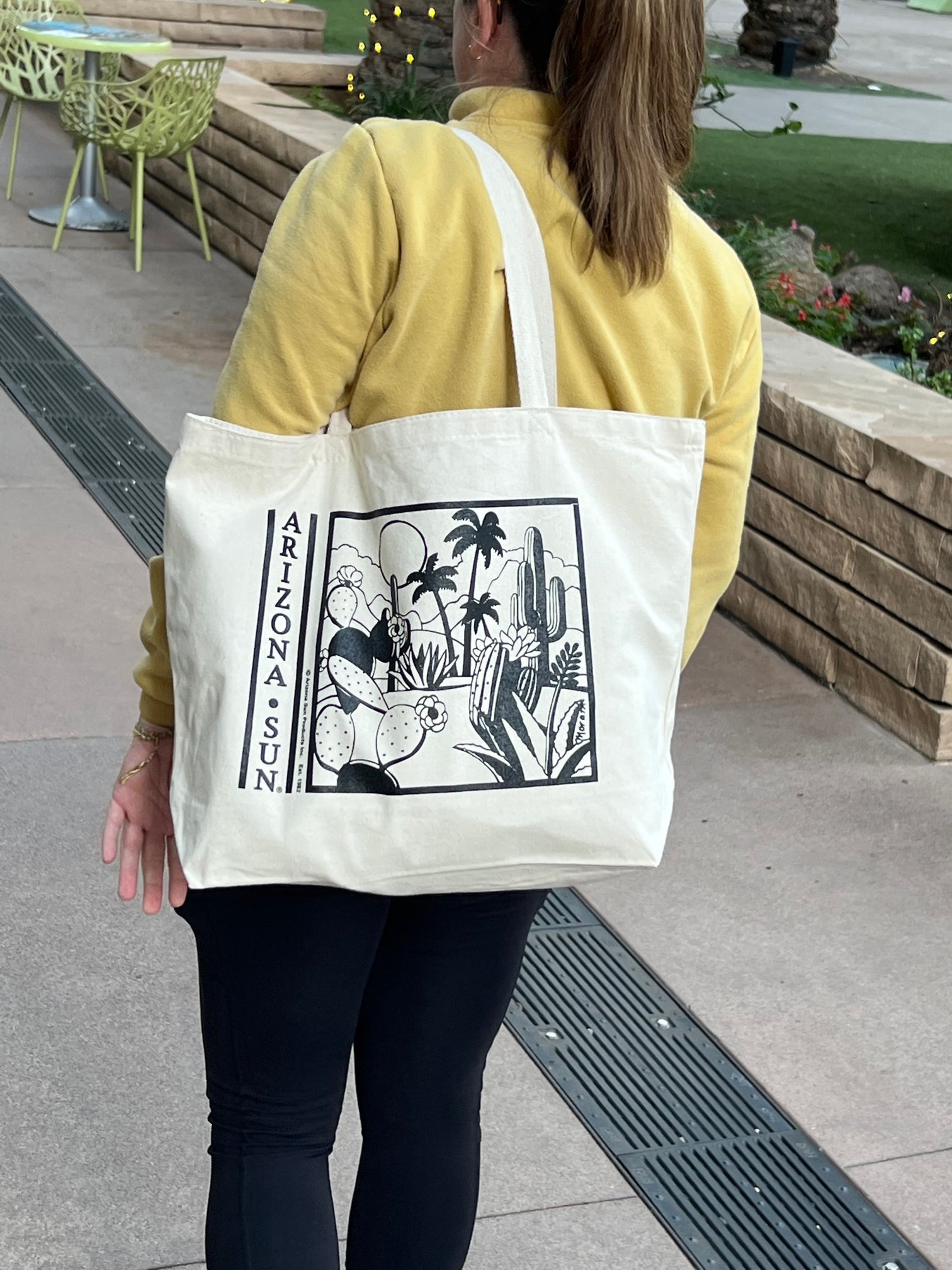 CafePress Tempe Arizona Canvas Tote Bag — Natural Reusable Shopping Bag, Two Sizes Available